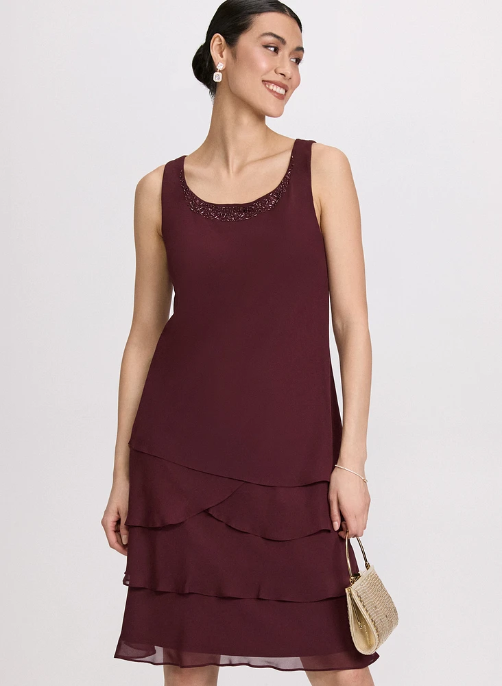 Chiffon Dress & Jacket Set