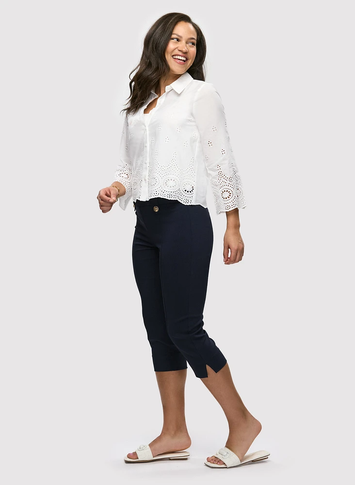 Straight Leg Pull-On Capris