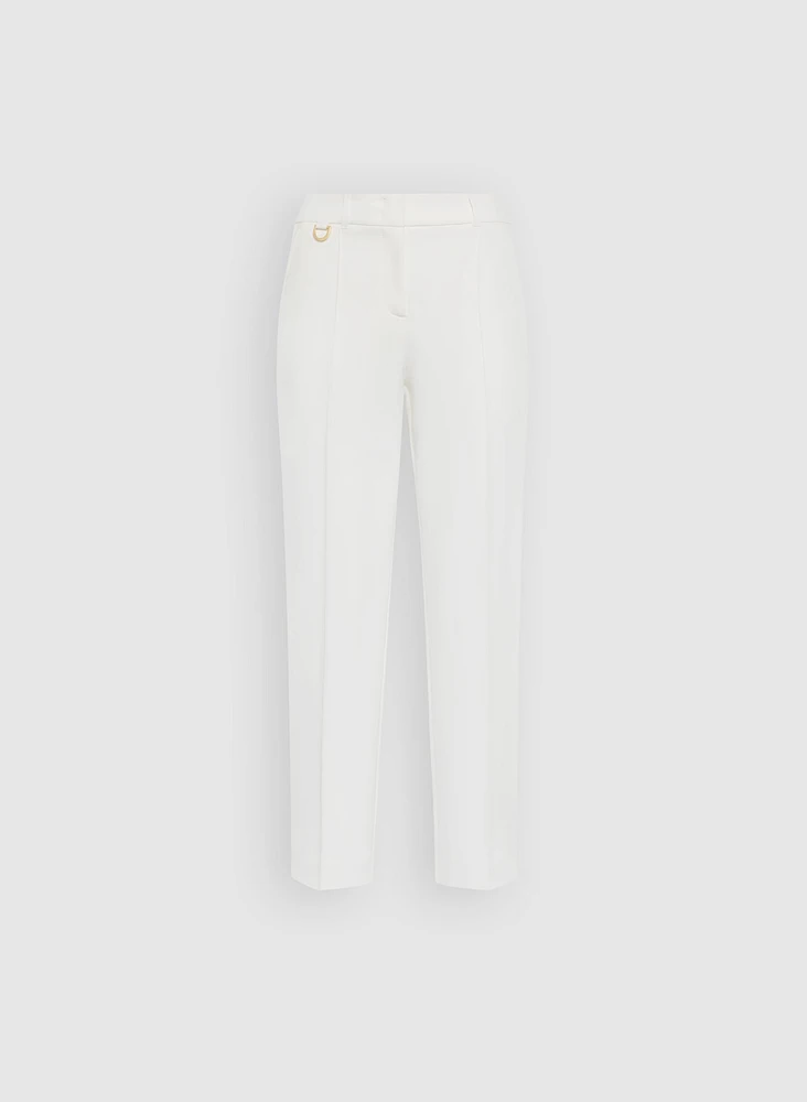 Twill Straight-Leg Pants