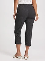 Pull-On Micro Dot Capri Pants