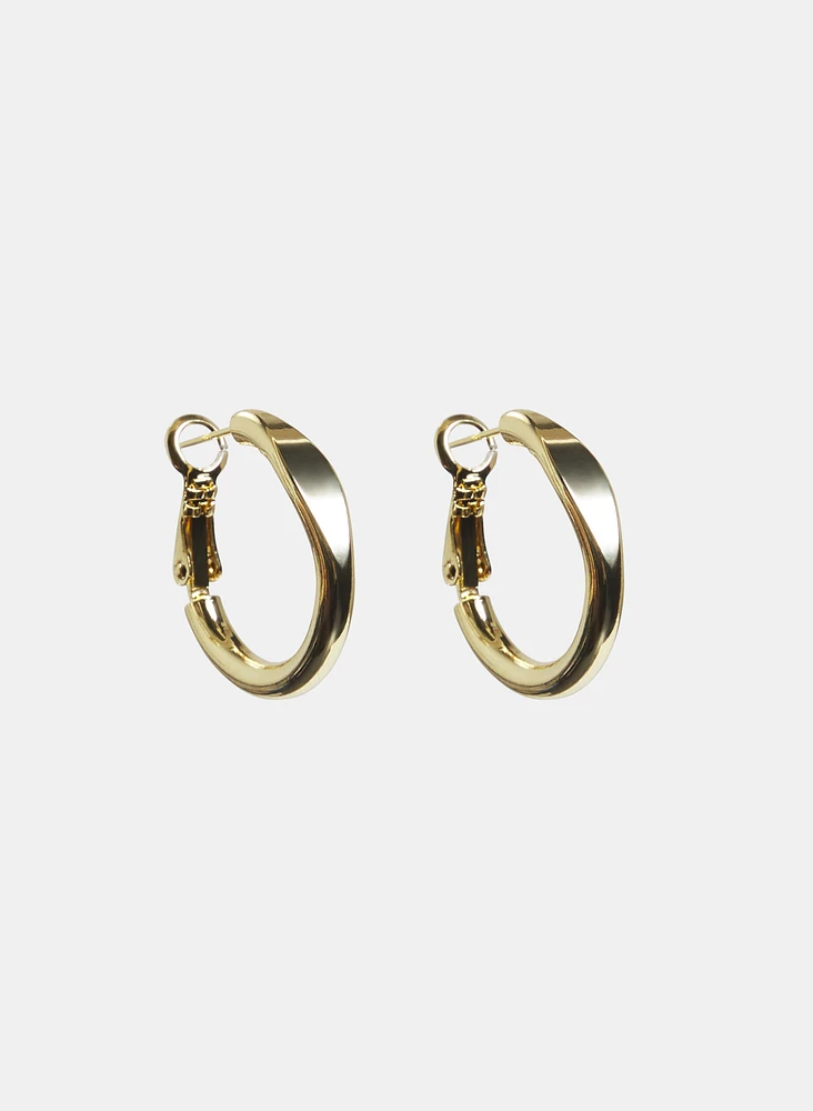 Boucles d'oreilles en anneaux irréguliers