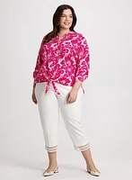 3/4 Sleeves Floral Blouse