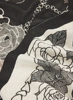 Foulard réversible à motif floral