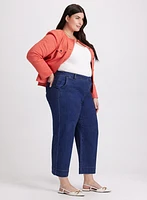 Wide-Leg Capri Jeans