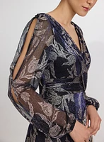 Foiled Floral Dress
