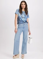 T-shirt à motif floral