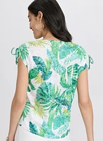 Embellished Palm Print T-Shirt