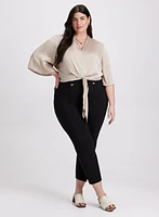 Joseph Ribkoff - Satin Tied-Hem Blouse