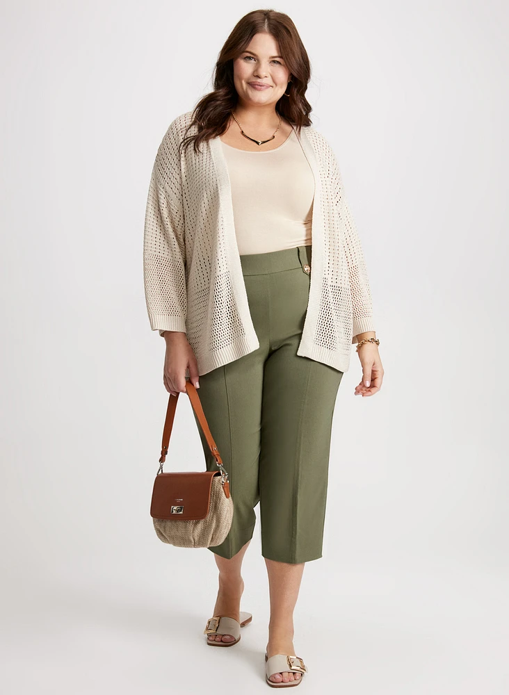 Side Slit Pull-On Capris