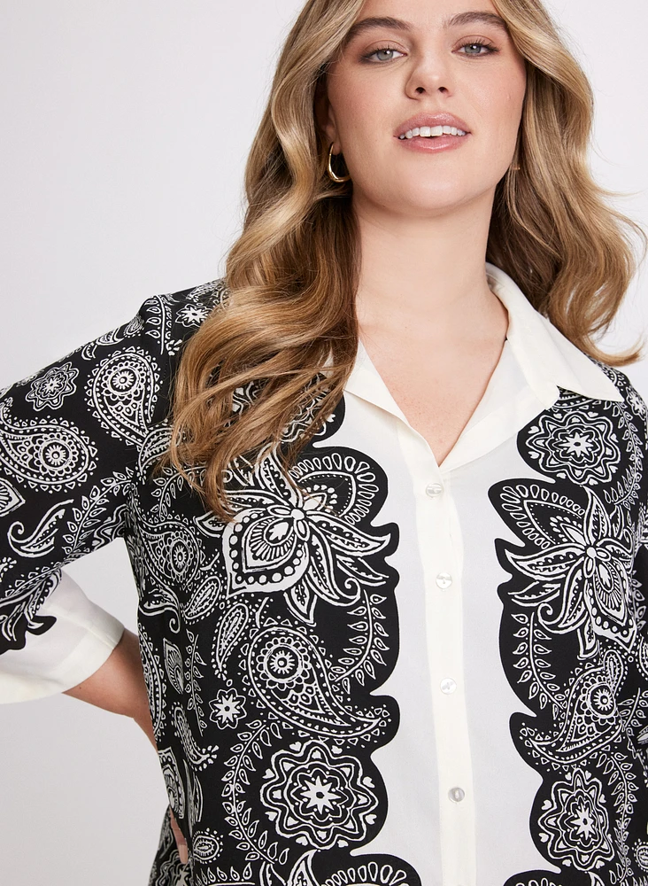 Blouse à imprimé paisley