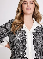 Paisley Placement Print Blouse