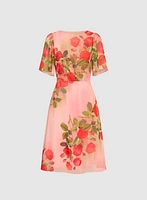 Floral Flutter Sleeve Dress