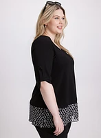 3/4 Sleeve Crepe Top