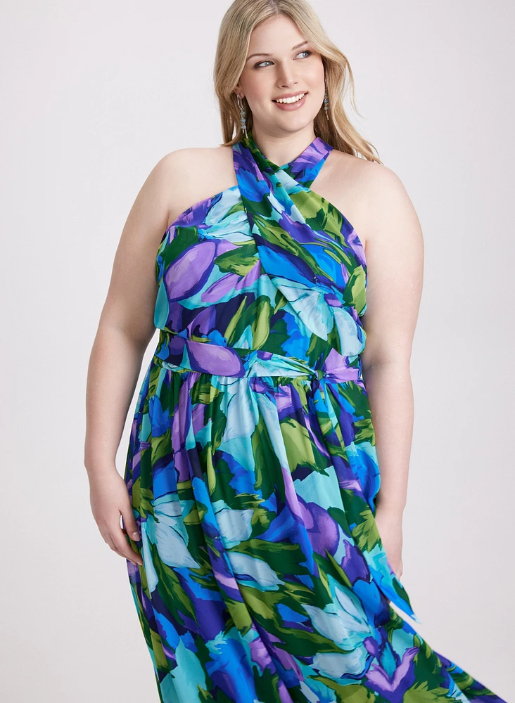 Tropical Print Dress