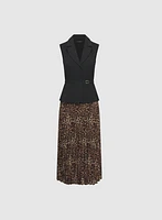 Leopard Print Blazer Dress