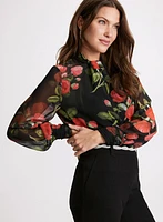 Blouse à motif floral