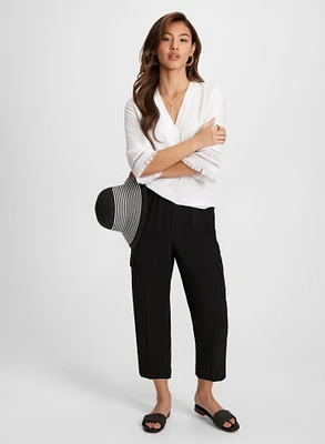 Blouse à franges et capri style cargo