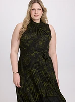 Floral Halter Neck Dress