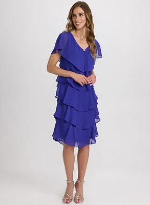 Tiered Chiffon Dress