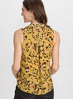 Sleeveless Leopard Print Blouse
