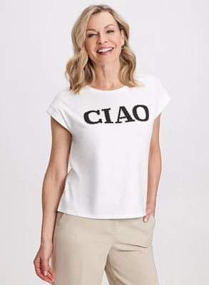 'Ciao' Cotton & Modal T-Shirt