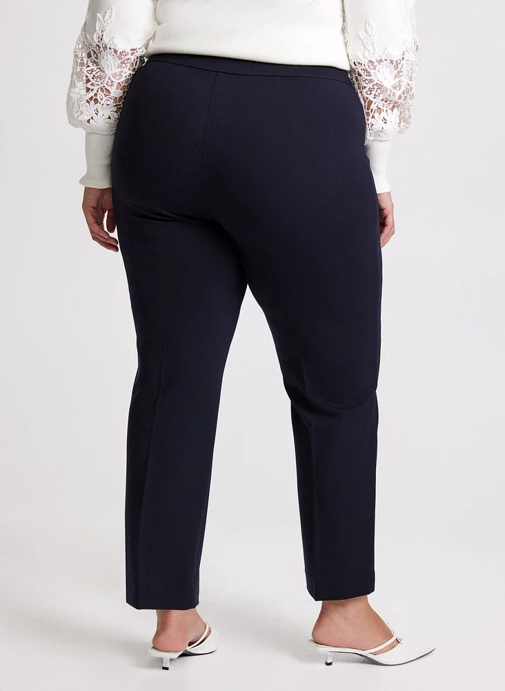 Pantalon Sofia jambe droite à enfiler – court