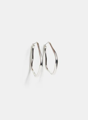 Abstract Hoop Earrings