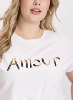 T-shirt orné de lettrage