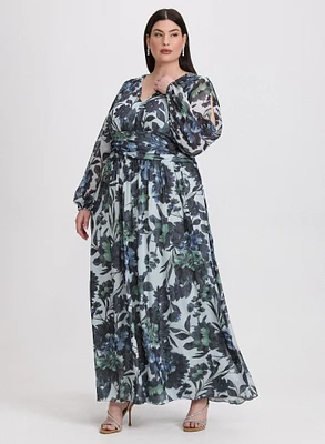 Robe en chiffon florale