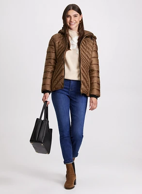 Belted Puffer Coat