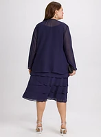 Ensemble à veste et robe en chiffon