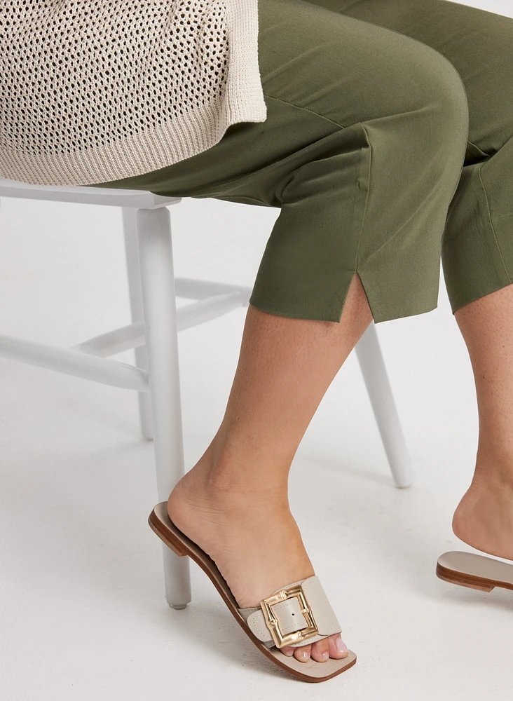 Side Slit Pull-On Capris