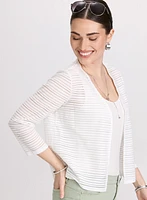 Textured Open Cardigan