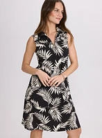 Robe à motif feuilles de palmier