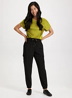 Satin Top & Cargo Pants