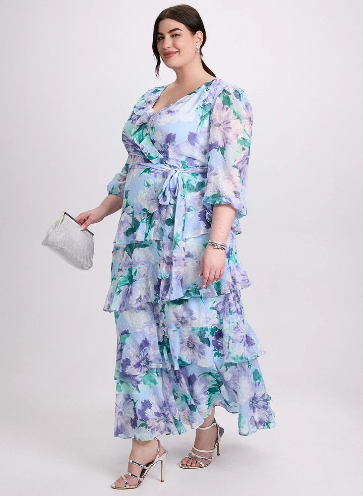 Tiered Floral Dress
