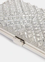 Pochette rectangulaire à cristaux
