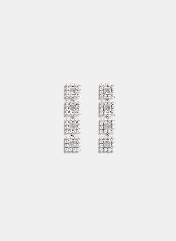 Crystal Tiered Earrings