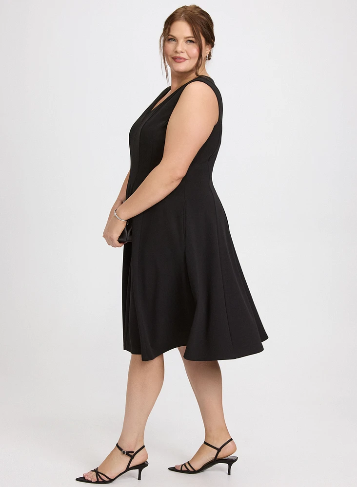Scuba Crepe A-Line Dress