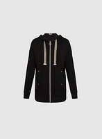 Zip Front Hooded Top