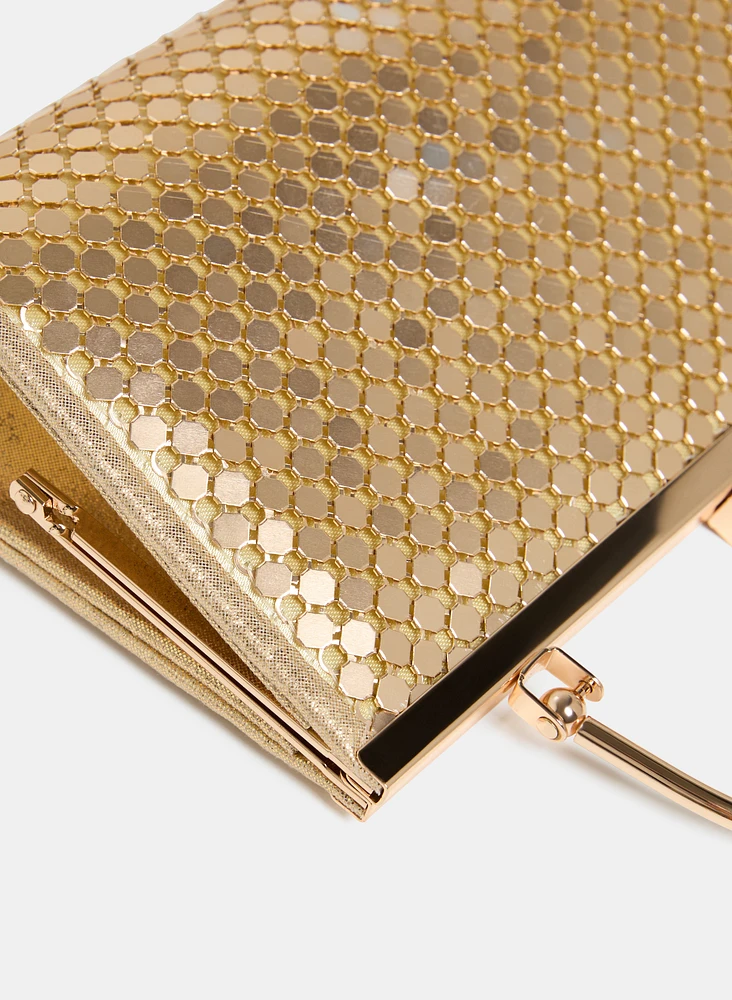 Metallic Mesh Clutch