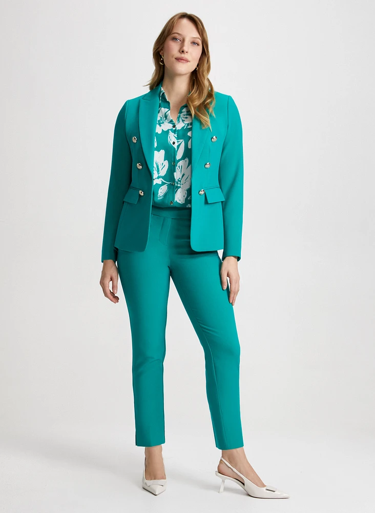 Button Detail Blazer & City Fit Pants