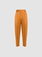 Linen-Blend Pull-On Pants