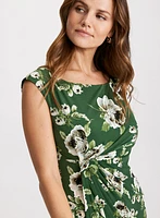 Fitted Sleeveless Floral Dress