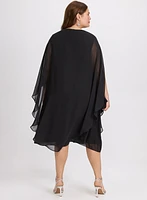 Chiffon Dress & Cape Set