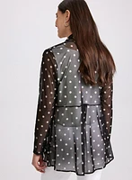 Sheer Polka Dot Cardigan