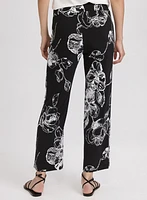 Pantalon floral à jambe large