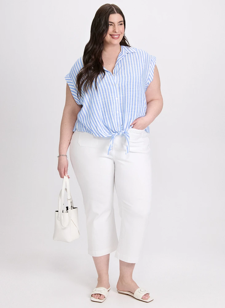Blouse boutonnée à rayures