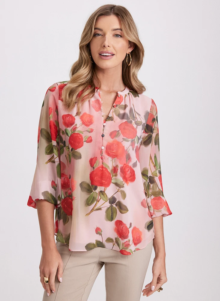 Floral Chiffon Blouse