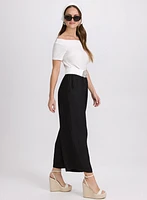 Textured Pull-On Culottes